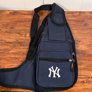 Navy Blue Yankees Sling Bag